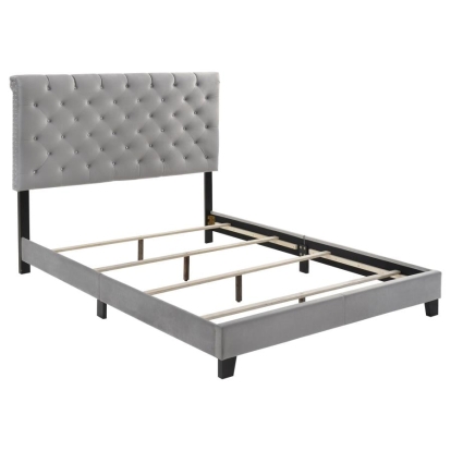 Coaster Warner Eastern King Upholstered Bed Grey Model 310042KE