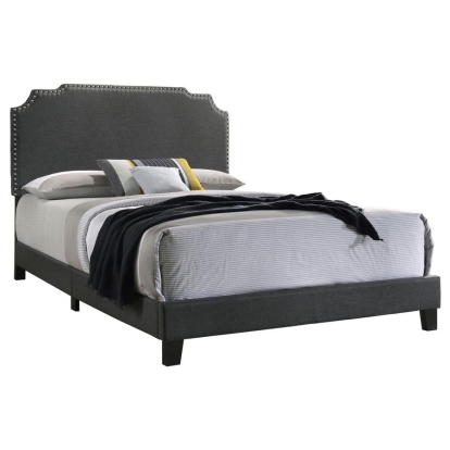Coaster Tamarac Upholstered Nailhead Eastern King Bed Grey Model 310063KE