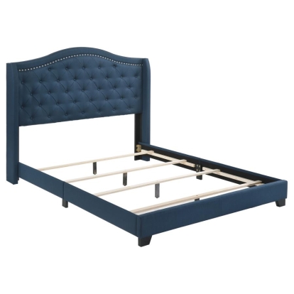 Coaster Sonoma Full Camel Headboard Bed with Nailhead Trim Blue Model 310071F