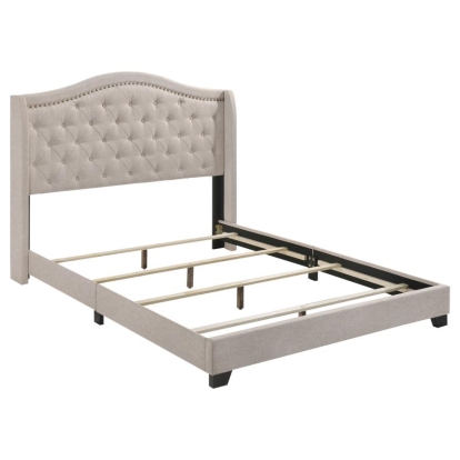 Coaster Sonoma Camel Back Queen Bed Beige Model 310073Q