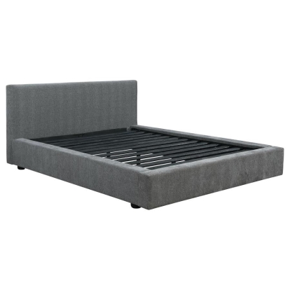 Coaster Gregory Upholstered Platform Bed Graphite Model 316020KW