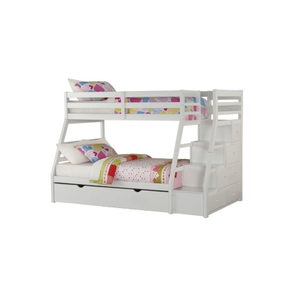 ACME Jason Twin/Full Bunk Bed With Trundle & Storage Model 37105