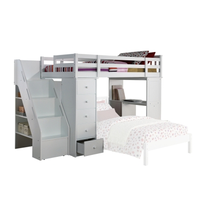 ACME Freya Twin Loft Bed With Storage Model 37145