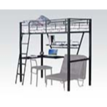ACME Senon Twin Loft Bed With Desk Model 37275