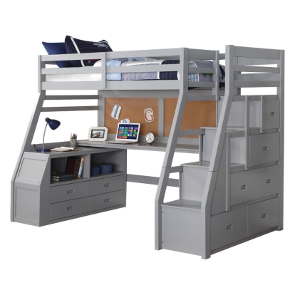 ACME Jason II Twin Loft Bed With Storage Model 37445