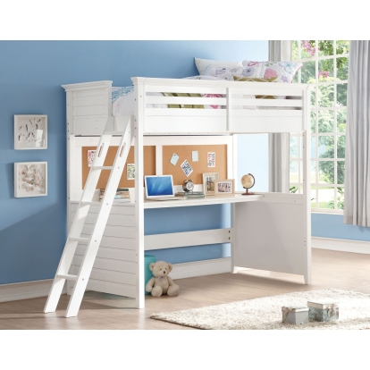 ACME Lacey Twin Loft Bed With Desk Model 37670