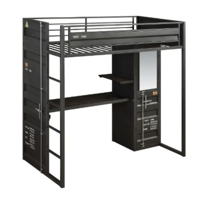 ACME Cargo Twin Loft Bed With Desk & Wardrobe Model 37965