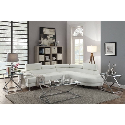 Poundex 2-Piece Sectional Sofa Set Model F6985