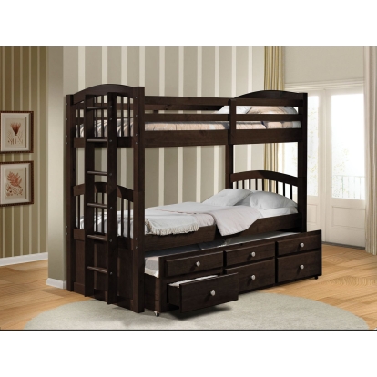 ACME Micah Twin/Twin Bunk Bed With Trundle & Storage Model 40000