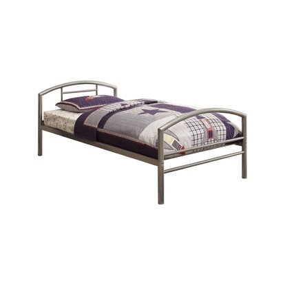 Coaster Baines Twin Metal Bed with Arched Headboard Silver