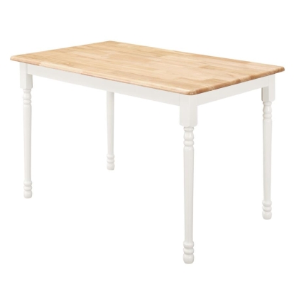 Coaster Taffee Rectangle Dining Table Natural Brown and White Model 4147