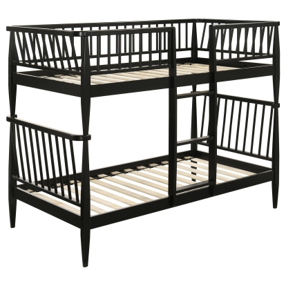 Coaster Abram Transitional Twin / Twin Bunk Bed Model 460061Blkt