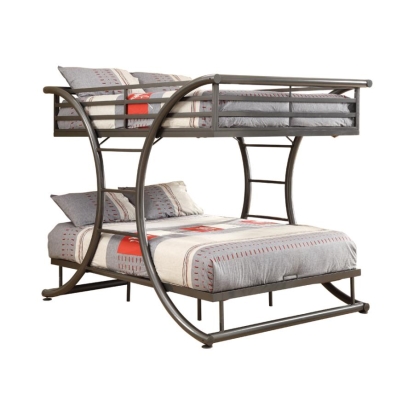 Coaster Stephan Full over Full Bunk Bed Gunmetal Model 460078