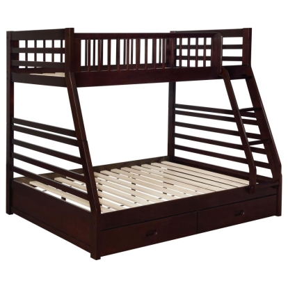 Coaster Ashton Twin over Full 2-drawer Bunk Bed Cappuccino Model 460184