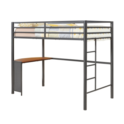 Coaster Fisher 2-piece Metal Workstation Loft Bed Set Gunmetal Model 460229-S2F