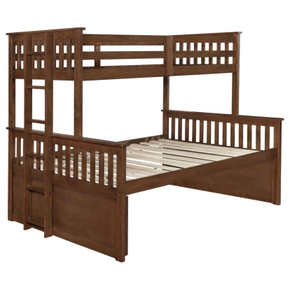 Coaster Atkin Twin Extra Long over Queen 3-drawer Bunk Bed Weathered Walnut Model 461147