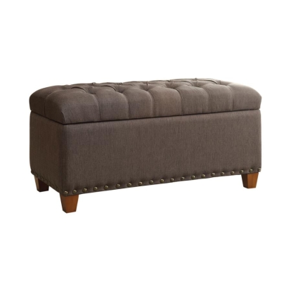 Coaster Tufted Storage Bench with Nailhead Trim Mocha Model 500065