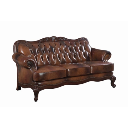 Coaster Victoria Rolled Arm Sofa Tri-tone and Brown Model 500681