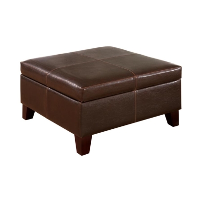 Coaster Square Storage Ottoman Dark Brown Model 501042