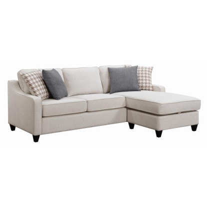 Coaster McLoughlin Upholstered Sectional Cream Model 501840
