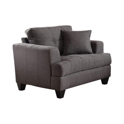 Coaster Samuel Recessed Arm Upholstered Chair Charcoal Model 505177