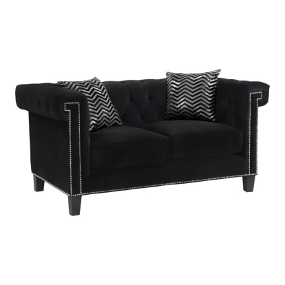 Coaster Reventlow Tufted Loveseat Black Model 505818
