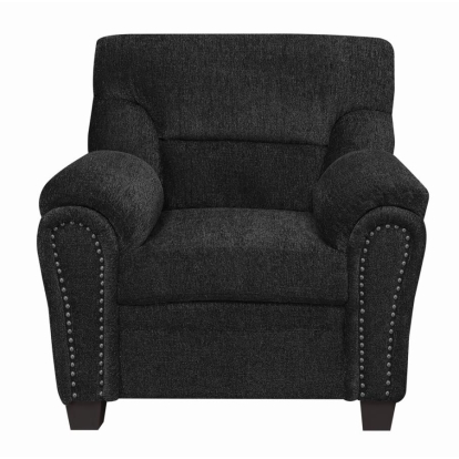 Coaster Clementine Upholstered Chair with Nailhead Trim Grey Model 506576