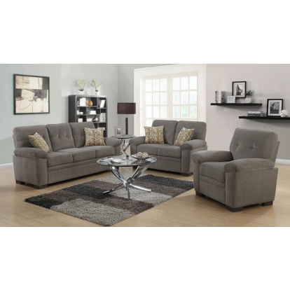 Coaster Fairbairn Upholstered Tufted Living Room Set Model 506581-S3