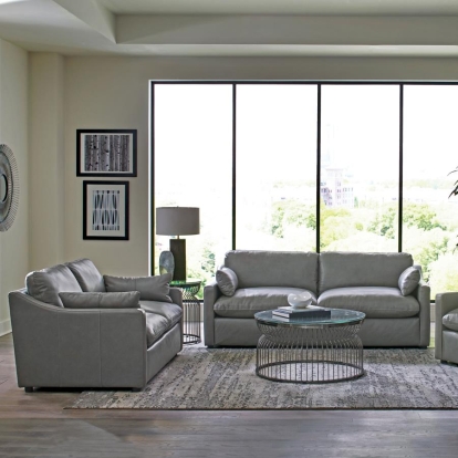 Coaster Grayson 2-piece Sloped Arm Upholstered Living Room Set Grey Model 506771-S2
