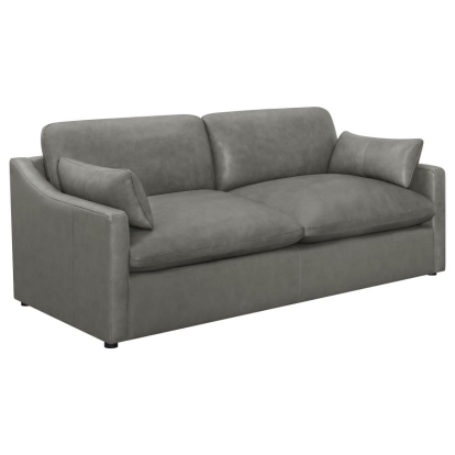 Coaster Grayson Sloped Arm Upholstered Sofa Grey Model 506771