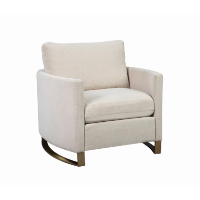 Coaster Corliss Upholstered Arched Arms Chair Beige Model 508823