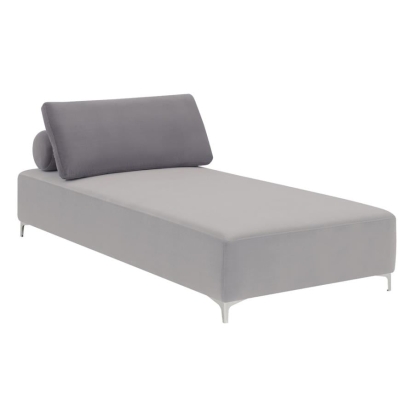 Coaster Upholstered Accent Chaise with Removable Pillow Grey Model 509060