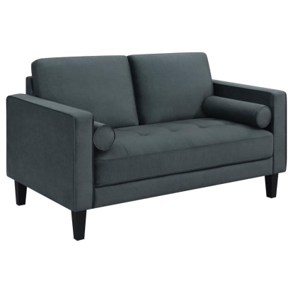 Coaster Gulfdale Cushion Back Upholstered Loveseat Dark Teal Model 509072