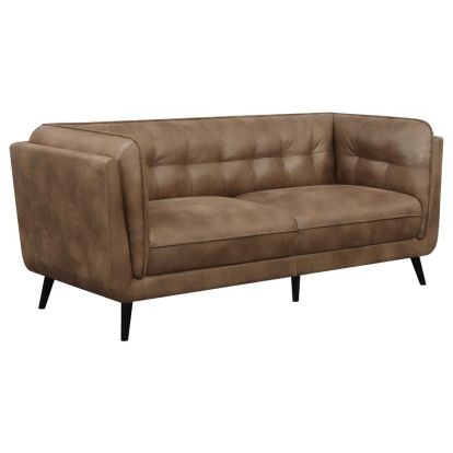 Coaster Thatcher Upholstered Button Tufted Sofa Brown Model 509421
