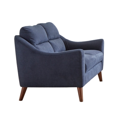 Coaster Gano Sloped Arm Upholstered Loveseat Navy Blue Model 509515