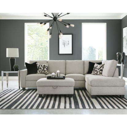 Coaster Whitson Cushion Back Upholstered Sectional Stone Model 509766
