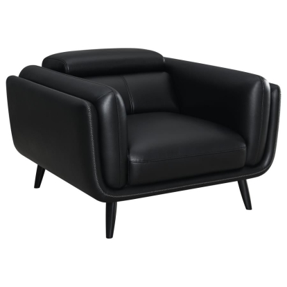 Coaster Shania Track Arms Chair with Tapered Legs Black Model 509923