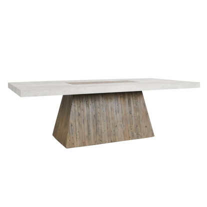 Classic Home Grange Reclaimed Pine 94" Dining Table Natural/Weathered Chalk Model 51031288