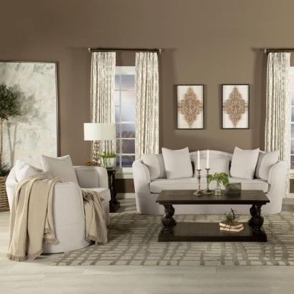 Coaster Kamilah 2-piece Upholstered Living Room Set with Camel Back Beige Model 511151-S2