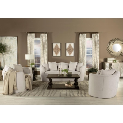 Coaster Kamilah 3-piece Upholstered Living Room Set with Camel Back Beige Model 511151-S3