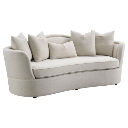 Coaster Kamilah Upholstered Sofa with Camel Back Beige Model 511151