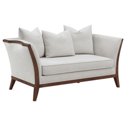 Coaster Lorraine Upholstered Loveseat with Flared Arms Beige Model 511192