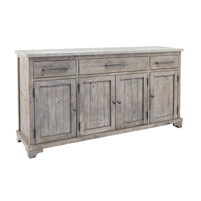 Classic Home Nelson 3Dwr 4Dr Buffet Distressed Grey Model 52003906