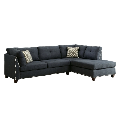 ACME Laurissa Sectional Sofa & Ottoman With 2 Pillows Model 54365