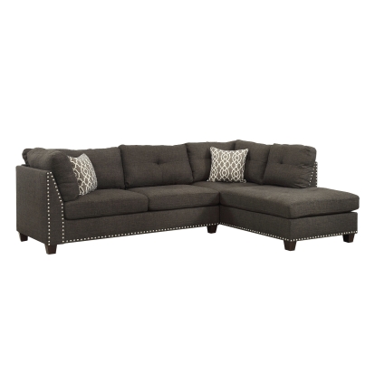 ACME Laurissa Sectional Sofa & Ottoman With 2 Pillows Model 54375