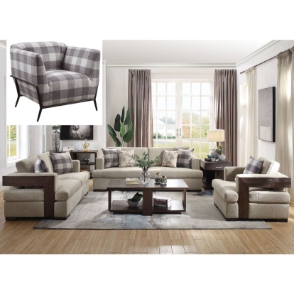 ACME Niamey Sofa With 4 Pillows Model 54850