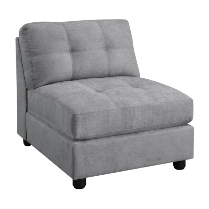 Coaster Claude 7-piece Upholstered Modular Tufted Sectional Dove Model 551004-SETA