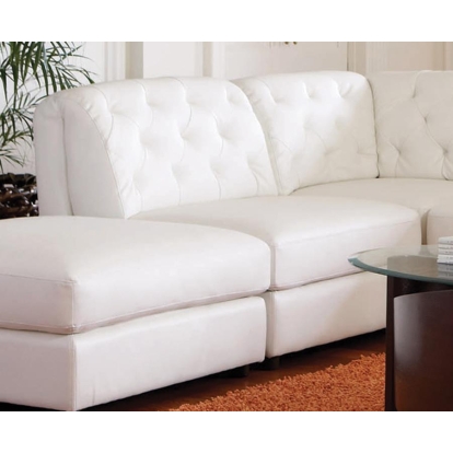 Coaster Quinn Tufted Back Armless Chair White Model 551021