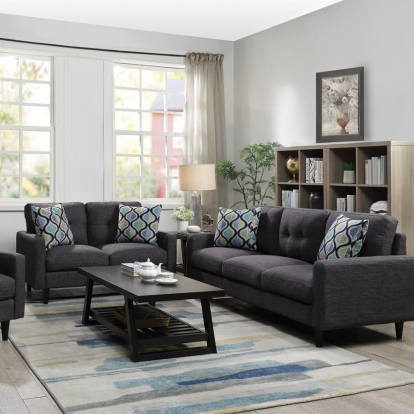Coaster Watsonville 2-piece Cushion Back Living Room Set Grey Model 552001-S2