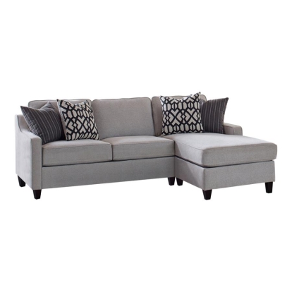 Coaster Luanne Upholstered Cushion Back Sectional Grey Model 552030